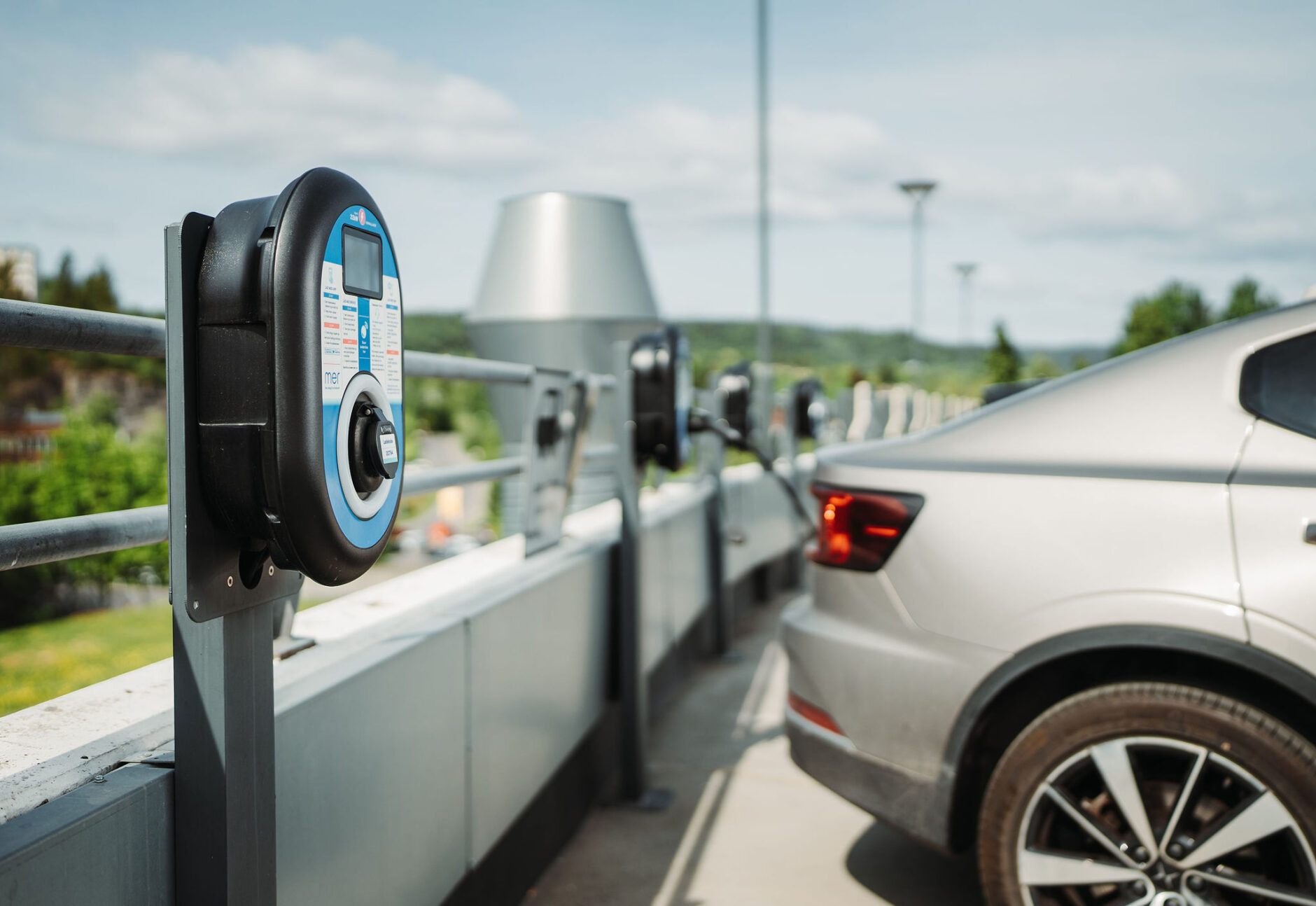 Electric car charging point and EV